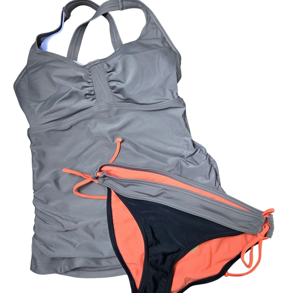 NWT Prana XS Moonrock Tankini Set Ruched Side Tie Swim Beach